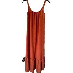Women’s See You Monday Coral Sleeveless Maxi Dress Size M